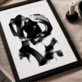 Abstract zwart-wit poster vrouwen silhouet