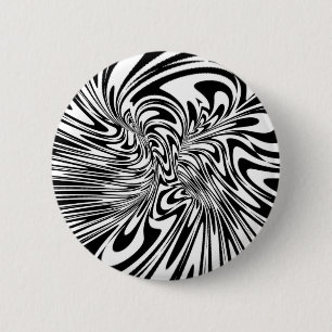 abstract zwart-wit ronde button 5,7 cm
