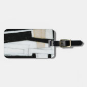 Abstract zwart-wit schilderen bagagelabel (Voorkant horizontaal)