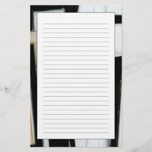 Abstract zwart-wit schilderen briefpapier