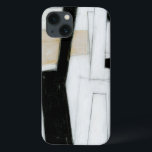 Abstract zwart-wit schilderen iPhone 13 hoesje<br><div class="desc">Norman Wyatt creëerde dit subtiele zwarte en witte abstracte schilderij. Het wit van het stuk maakt de zwarte opstand meer dan normaal,  en de dikke lijnen geven het werk een hectisch gevoel. Koop er nu een!</div>