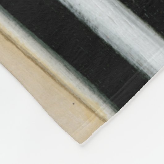 Abstract zwart-wit schilderen fleece deken (Hoek)