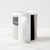 Abstract zwart-wit schilderen grote koffiekop (Achterkant)