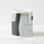 Abstract zwart-wit schilderen grote koffiekop (Voorkant)