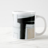 Abstract zwart-wit schilderen grote koffiekop (Rechts)