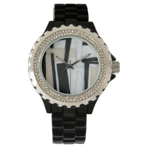 Abstract zwart-wit schilderen horloge