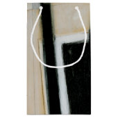 Abstract zwart-wit schilderen klein cadeauzakje (Achterkant)