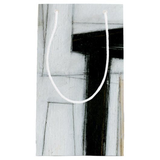 Abstract zwart-wit schilderen klein cadeauzakje (Voorkant)