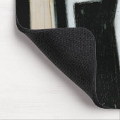 Abstract zwart-wit schilderen muismat (Hoek)