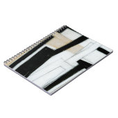 Abstract zwart-wit schilderen notitieboek (Linkerzijde)