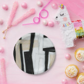 Abstract zwart-wit schilderen papieren bordje (Feest)