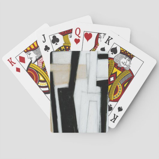 Abstract zwart-wit schilderen pokerkaarten (Achterkant)