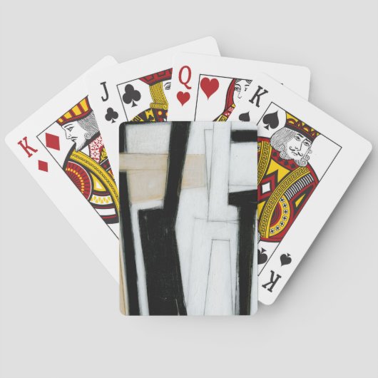 Abstract zwart-wit schilderen pokerkaarten (Achterkant)