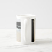 Abstract zwart-wit schilderen porselein kop (Achterkant)