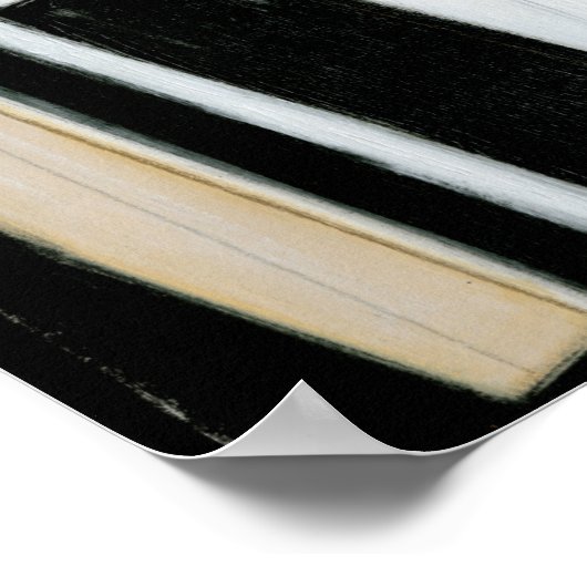 Abstract zwart-wit schilderen poster (Hoek)