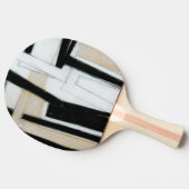 Abstract zwart-wit schilderen tafeltennisbatje (Zijkant)