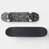 Abstract zwart-wit skateboard (Horizontaal)