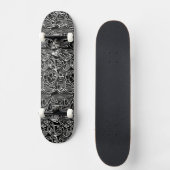 Abstract zwart-wit skateboard (Voorkant)