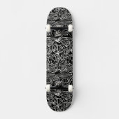 Abstract zwart-wit skateboard (Voorkant)