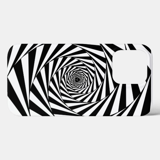 Abstract Zwart & Wit Spiralen Kunst Case-Mate iPhone Case (Achterkant (horizontaal))