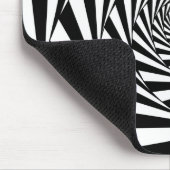 Abstract Zwart & Wit Spiralen Kunst Muismat (Hoek)