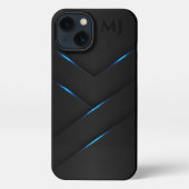 Abstract zwart-wit staal Alle opties iPhone Hoesje (Achterkant)