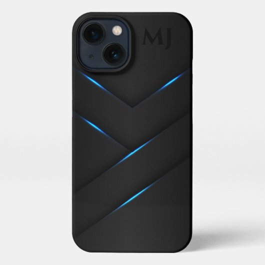 Abstract zwart-wit staal Alle opties iPhone Hoesje (Achterkant)