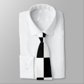 Abstract zwart-wit Stropdas (Gebonden)