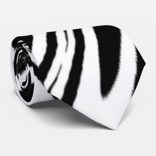 abstract zwart-wit stropdas (Opgerold)