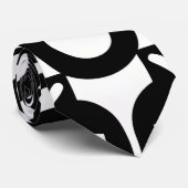 Abstract zwart-wit symbolisch geometrisch stropdas (Opgerold)