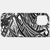 Abstract zwart-wit tribaal Case-Mate iPhone case (Achterkant (horizontaal))