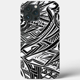 Abstract zwart-wit tribaal Case-Mate iPhone case