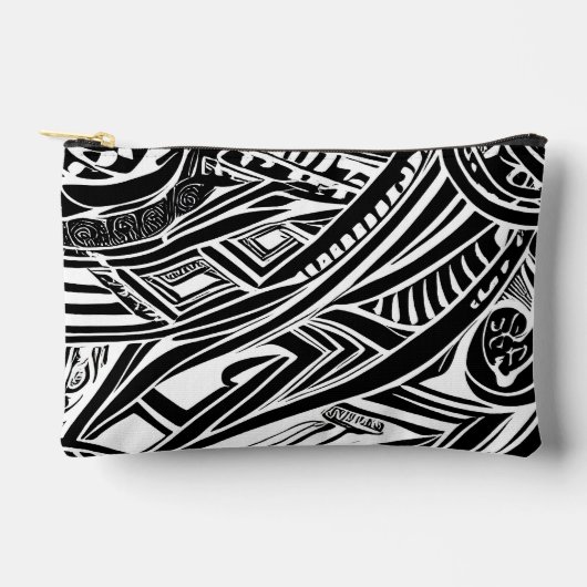 Abstract zwart-wit tribaal etui (Voorkant)