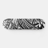 Abstract zwart-wit tribaal persoonlijk skateboard (Horizontaal)
