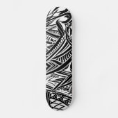 Abstract zwart-wit tribaal persoonlijk skateboard (Voorkant)