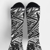 Abstract zwart-wit tribaal sokken (Top)