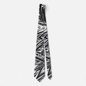 Abstract zwart-wit tribaal stropdas (Voorkant)