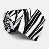Abstract zwart-wit tribaal stropdas (Opgerold)