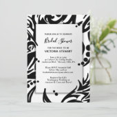 Abstract zwart-wit tribaal Vrijgezellenfeest Kaart (Staand voorkant)