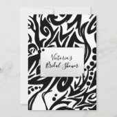 Abstract zwart-wit tribaal Vrijgezellenfeest Kaart (Achterkant)