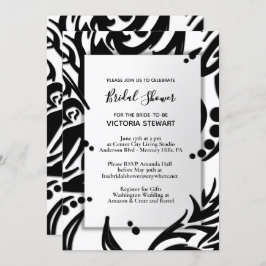 Abstract zwart-wit tribaal Vrijgezellenfeest Kaart