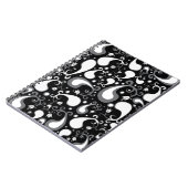Abstract zwart-wit Tulip Paisley Floral Notitieboek (Linkerzijde)