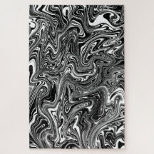 Abstract zwart-wit, vloeibaar marmerpatroon