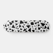 Abstract zwart-wit vormpatroon persoonlijk skateboard (Horizontaal)
