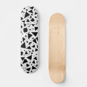 Abstract zwart-wit vormpatroon persoonlijk skateboard (Voorkant)