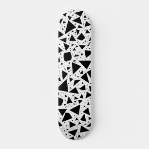 Abstract zwart-wit vormpatroon persoonlijk skateboard