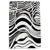 Abstract zwart-wit Wavy Medium Cadeauzakje (Voorkant)