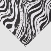 Abstract zwart-wit Wavy Tissuepapier (Detail)