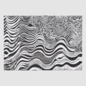Abstract zwart-wit Wavy Tissuepapier (Voorkant)