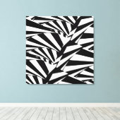 Abstract zwart-wit wervelend kunstcanvasprint canvas afdruk (Insitu (Houten vloer))